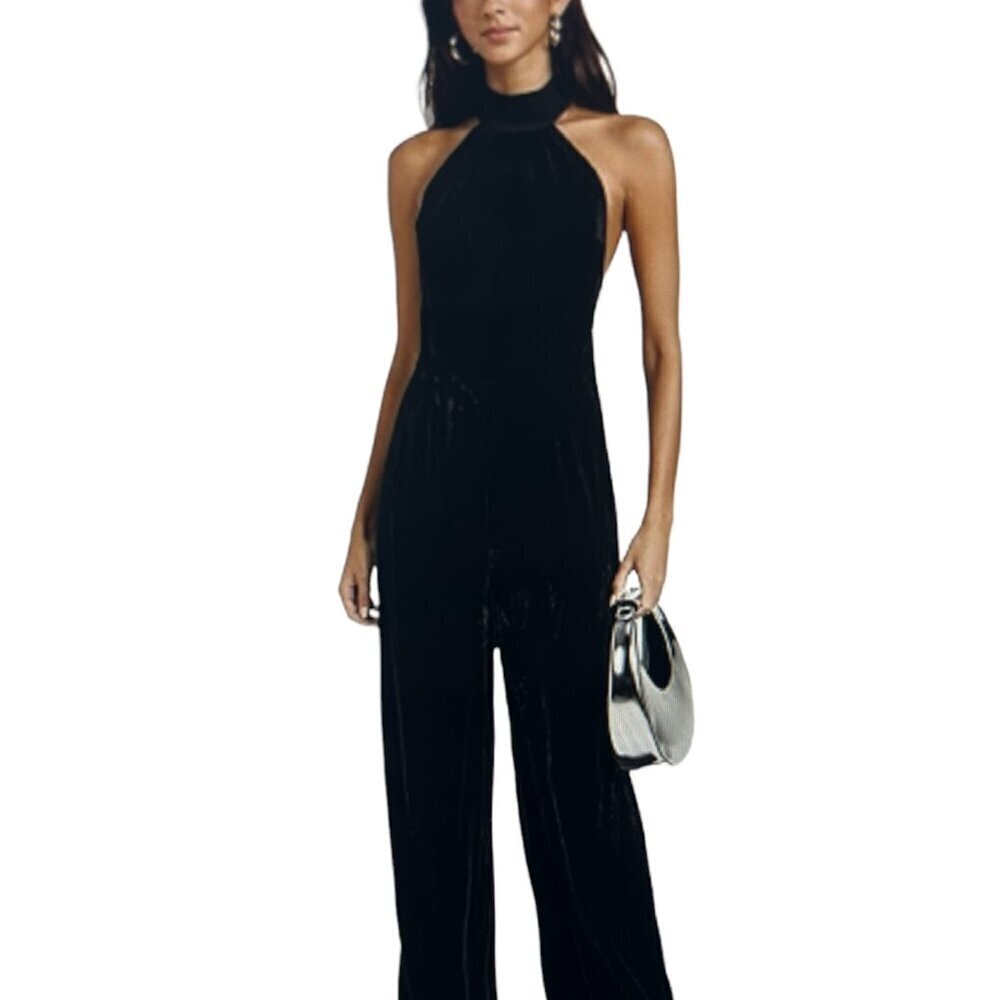 SALONI Black Sleeveless Jumpsuit Size 8
